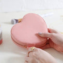 Pink Heart  Pu Travel Jewellery Case