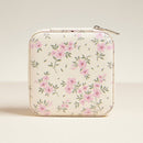 Flower Pattern Portable Square Jewelry Box