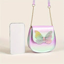 Lightweight Leather-Lined Mini Crossbody: Charming Butterfly Clasp & Interchangeable Straps for Daily Elegance & Versatility