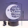 3D Moon Night Light with "I Love You to the Moon and Back"