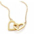 Interlocking Heart Necklace in Gold