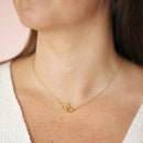 Interlocking Heart Necklace in Gold