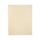 Scallop Classic Knit Baby Blanket + Elephant Rattle Gift SET: Natural