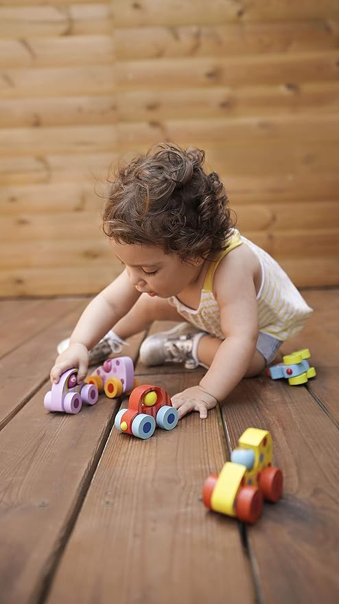 Educational Set Of Wooden Cars & Road Tapes