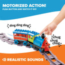 Electric Train Set-Toddler Train Toy Figures & Playsets, Mini Engine Steam Train