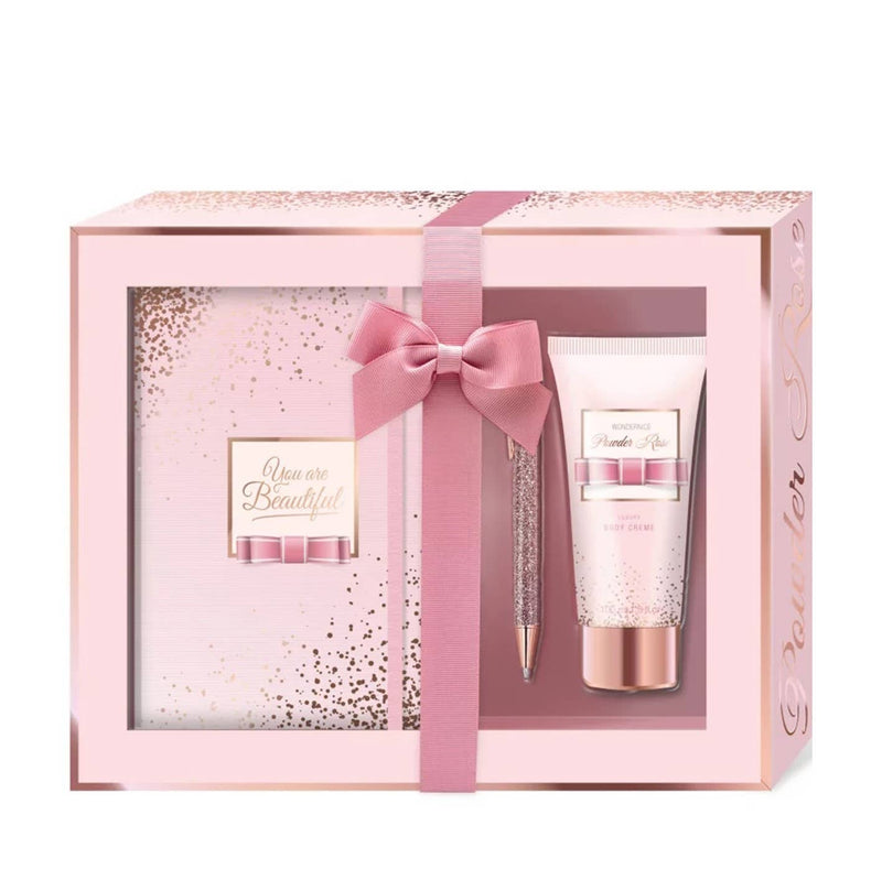 Powder Rose Gift Set with Notebook