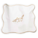 Wavy Challah Cover: Gold
