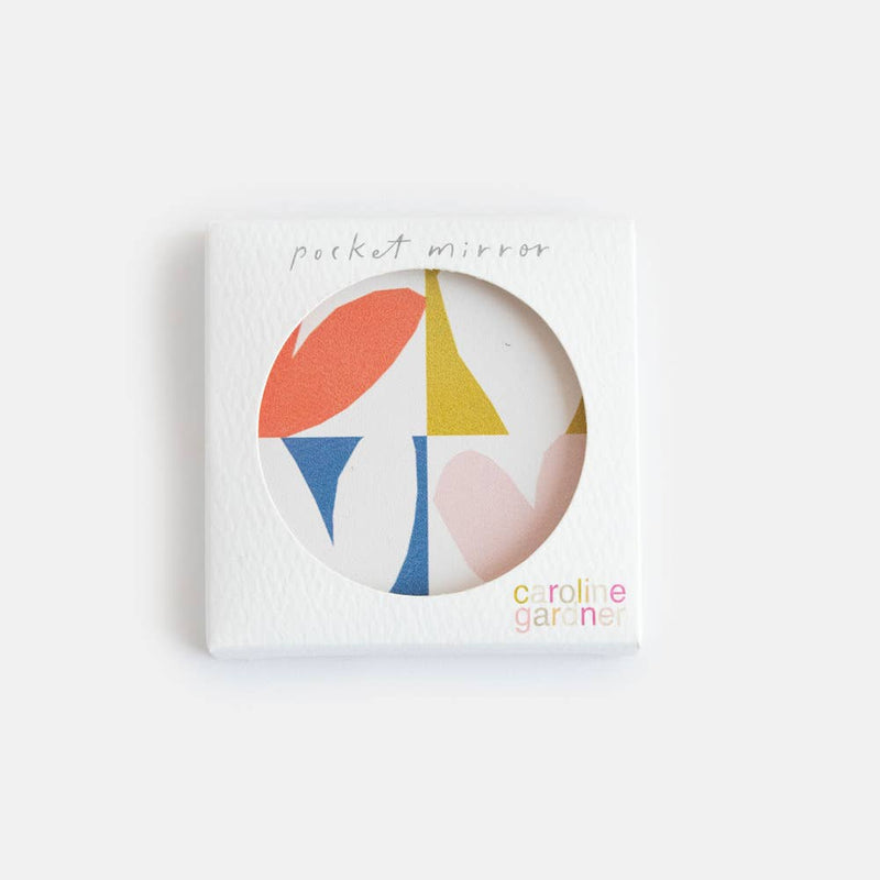 Multi Checkmate Hearts Square Pocket Mirror