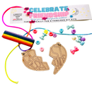 Sadie’s Moon - Handmade BFF Best Friends Heart DIY Celebration Necklace: Girl colors