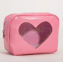 Pink Heart Cosmetic Bag: 4 oz