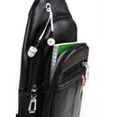 PU Leather Black Crossbody Sling Bag