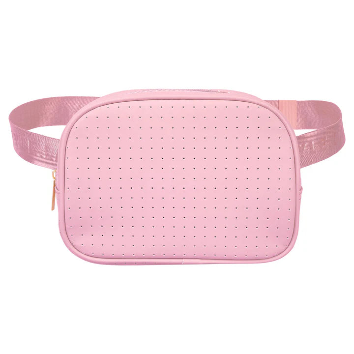 Reese Perforated Belt Bag Blush