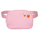 Reese Perforated Belt Bag Blush
