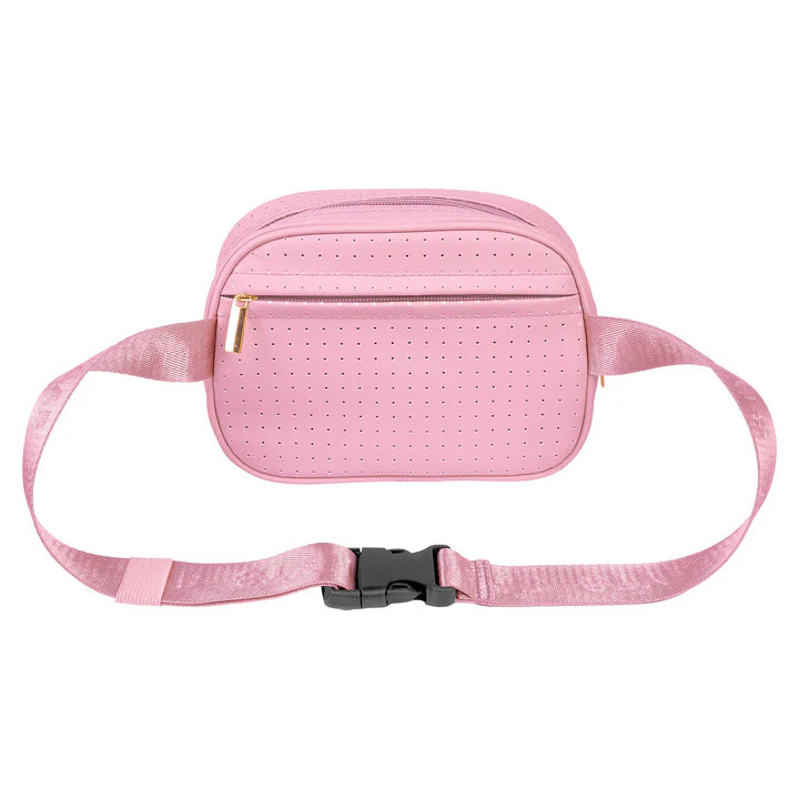 Reese Perforated Belt Bag Blush