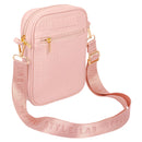 Reese Perforated Crossbody Bag Blush W/ Strawberry & Daizy Pin