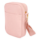 Reese Perforated Crossbody Bag Blush W/ Strawberry & Daizy Pin