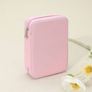 Faux Leather Portable Jewelry Box: Pink