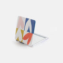 Multi Checkmate Hearts Square Pocket Mirror