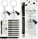 AmazingSpark Class of 2026 Metal Ballpoint Pens Acrylic Keychains with Tassels and Congrats Greeting Card