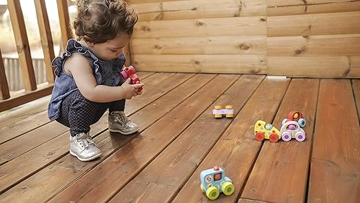 Educational Set Of Wooden Cars & Road Tapes