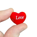 Red Pocket Hearts with Glow in the Dark Text