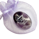 Printed Amethyst Cystal Worry Stone with Organza Pouch