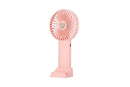 Mini Rhinestone Heart Hand Held Fan: Pink