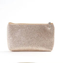 3 Pc Metallic Heart Cosmetic Bag Set