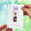 Hug in a Jar, Heart Shaped Confetti in a Glass Vile