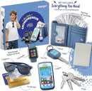 Play Wallet for Boys with Money and Pretend Play Toys, Cellphone, Smartwatch, Keys, Sunglasses