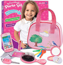 Play Purse for Kids - Pretend Makeup, Keys, Smartphone, Dress Up Toy Purse