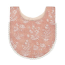 Crane Baby - Violet Floral Cotton Baby Bib Set (3 Pack)