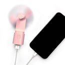 EASY BREEZY PORTABLE FAN + POWER BANK: Pink