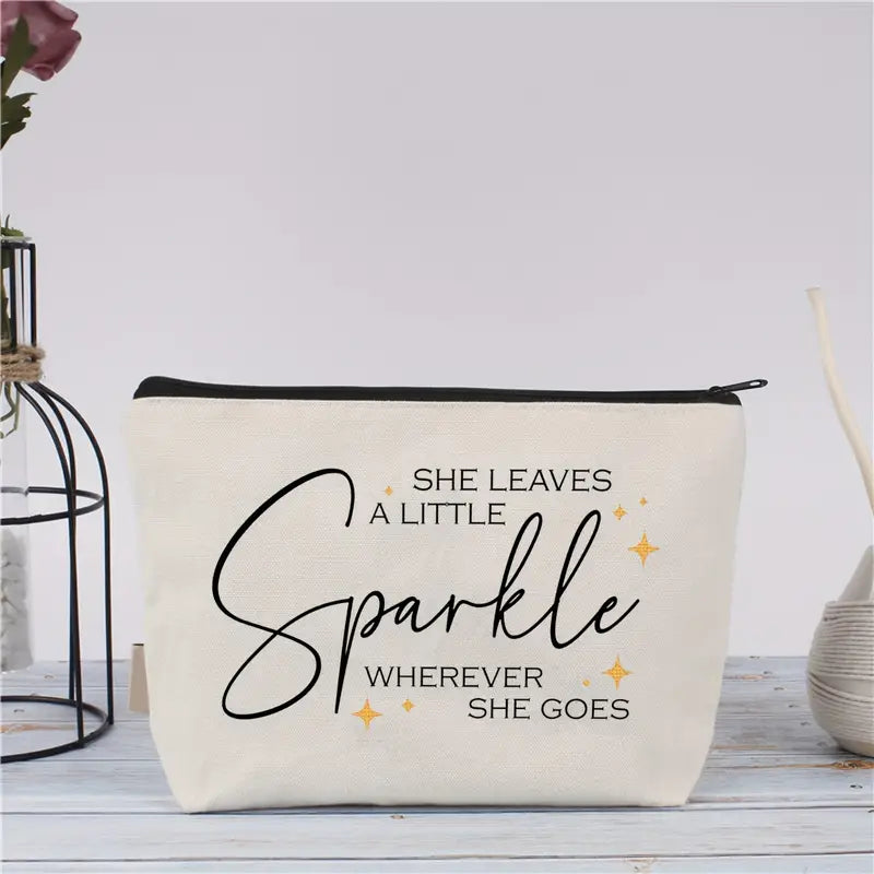 Makeup Bag Gift - She Leaves A Little Sparkle Wherever She Goes