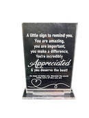 Custom Arcrylic Plaque- with Stand