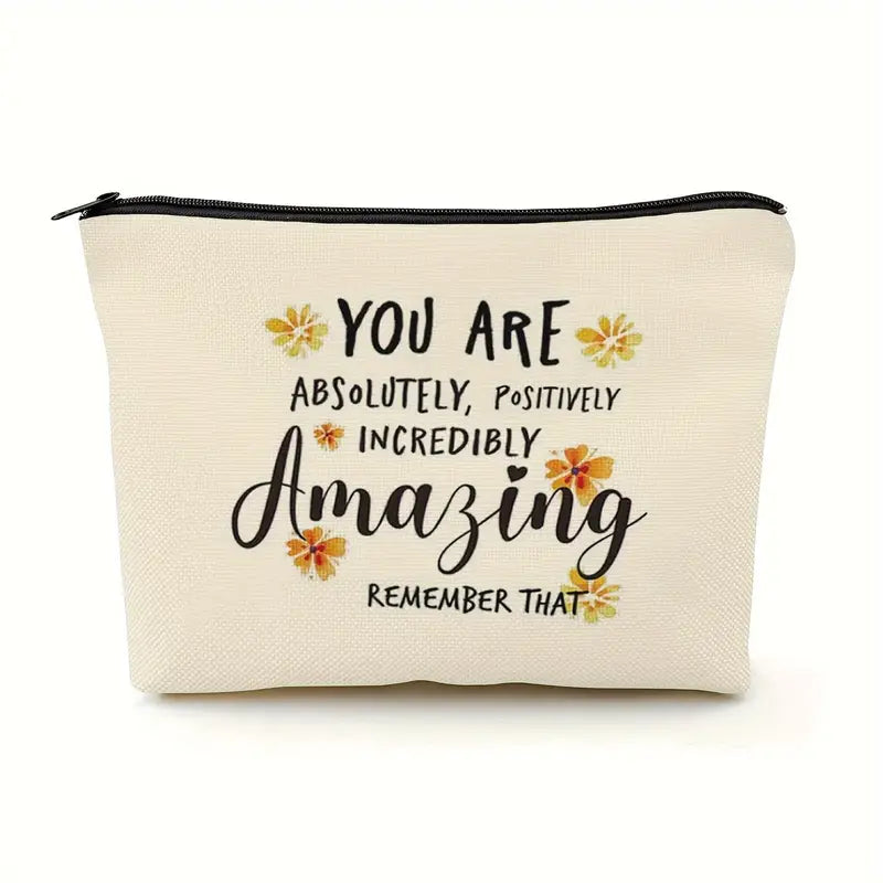 Uplifting Cosmetic Makeup Bag - Stylish, Water-Resistant, and Spacious Design