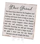 DEAR FRIEND TILE DECOR WITH EASEL