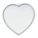 Cottage Garden - Heart Mirror SILVER NO PRINTING 8in