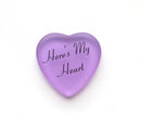 Here's My Heart Frosted Glass Heart: Assorted