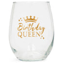Cottage Garden - Wine Glass Birthday Queen 15 Oz