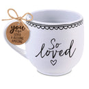 Mug Artisan Doodles So Loved White 18 Oz