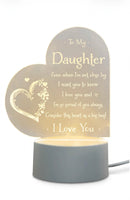 Heartfelt Daughter Gift- Personalized Night Light