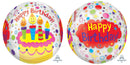 Orbz Happy Birthday Candles & Confetti Foil Balloon
