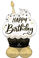 Inflatable AirLoonz Satin Happy Birthday Wishes Foil Balloon