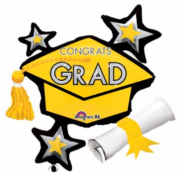 SuperShape Congrats Grad Yellow Cluster