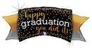 Holographic Metallic Ombre Graduation Foil Balloon