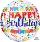 Orbz Happy Birthday Banner Bash Foil Balloon