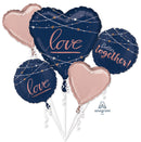 Bouquet Navy Wedding Foil Balloon