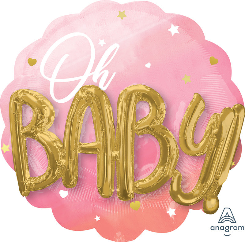 Multi-Balloon Pink Baby Girl Foil Balloon