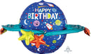 Happy Birthday Colorful Galaxy Foil Balloon